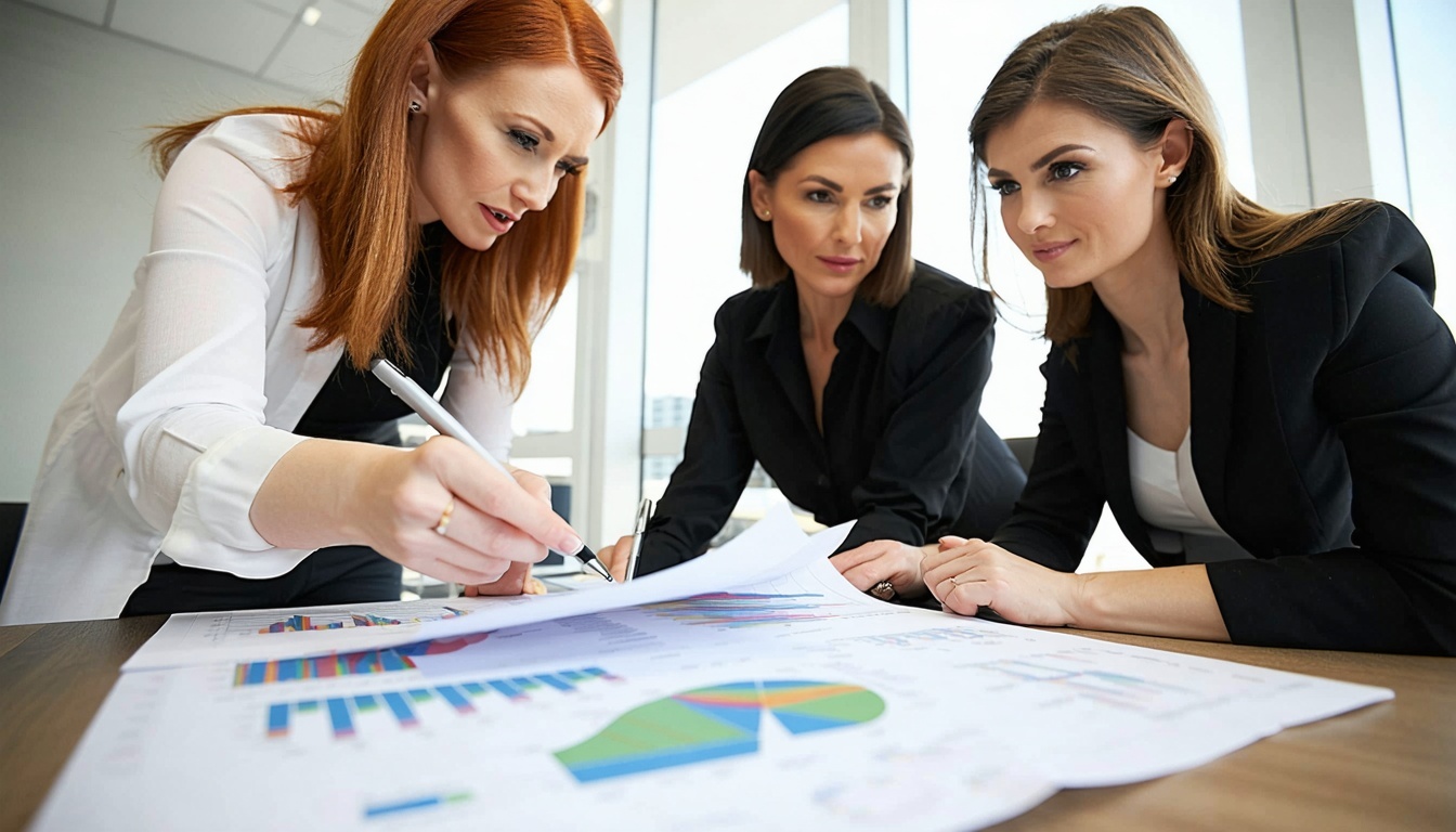 Expert property sourcing team reviewing property documents